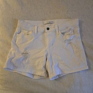 Joe's Jeans White Distressed Jean Shorts Size 27